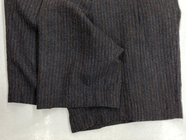 ドリスヴァンノッテン DRIES VAN NOTEN WIDE HALF PANTS ワイド ハーフ パンツ ジップフライ ショート タック 灰 ストライプ 020915-8223-901 ハーフパンツ グレー サイズ 46 104MB-256