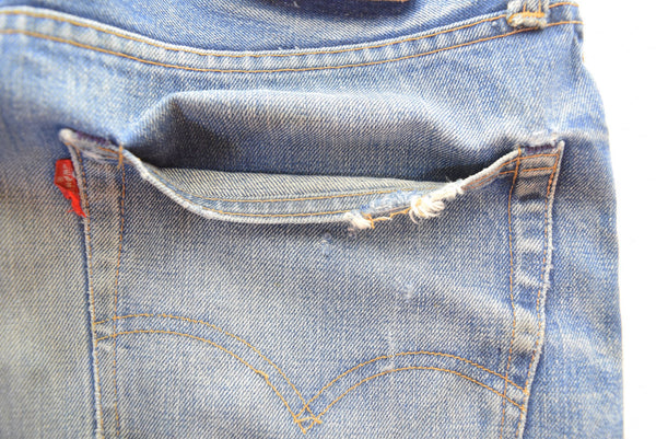 リーバイス Levi's 70s 66前期 505-0217 ボタン裏刻印5 42TALON 平行ステッチ スモールe 脇割り 70's デニム ブルー 36/34 103MB-508