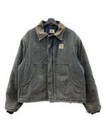 カーハート Carhartt DUCK TRADITIONAL JACKET ダック トラディショナル ジャケット ジップアップ デトロイト ワーク アウター 黒 ジャケット ロゴ ブラック 104MT-1768