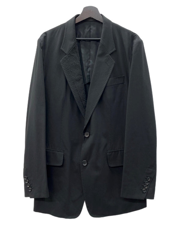 ヨウジヤマモト Yohji Yamamoto Y's TAILORED JACKET テーラード ジャケット スーツ ブレザー 黒 MM-J08-001 サイズ 2 ジャケット 刺繍 ブラック 104MT-2114