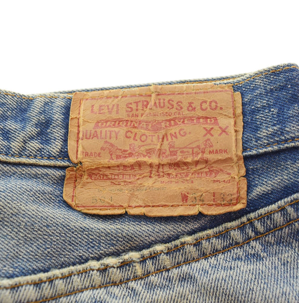 リーバイス Levi's 70's 501 66 Single 66前期 75年製 ボタン裏 6 VINTAGE ヴィンテージ スモールe リペア 均等V デニム ブルー W34L33 103MB-575
