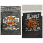 【曜日割引対象外】 ハーレーダビッドソン HARLEY DAVIDSON 2001 LIGHTNING HUGE EMBLEM サンダー USA製 Tシャツ ブラック XLサイズ 201MT-4389 VB