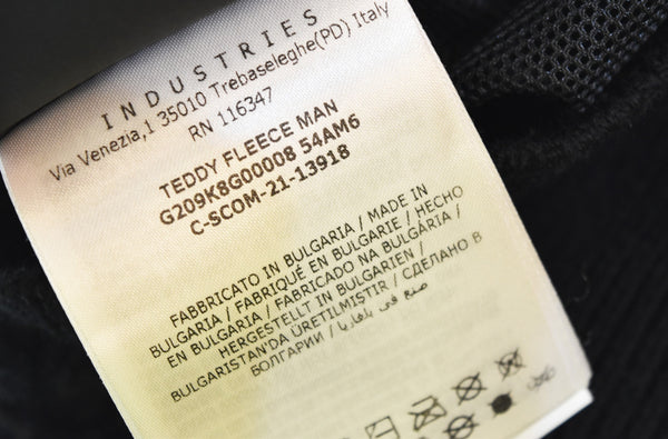 モンクレール MONCLER GENIUS 4 ジーニアス HYKE TEDDY フェイクファー ロゴパッチ プルオーバースウェット C-SCOM-21-13918 4 ジャケット ブラック Lサイズ 103MT-3381