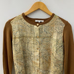 カルヴェン CARVEN セットアップ マップ柄 三陽商会 スーツ・セットアップ ブラウン Sサイズ 201LT-455