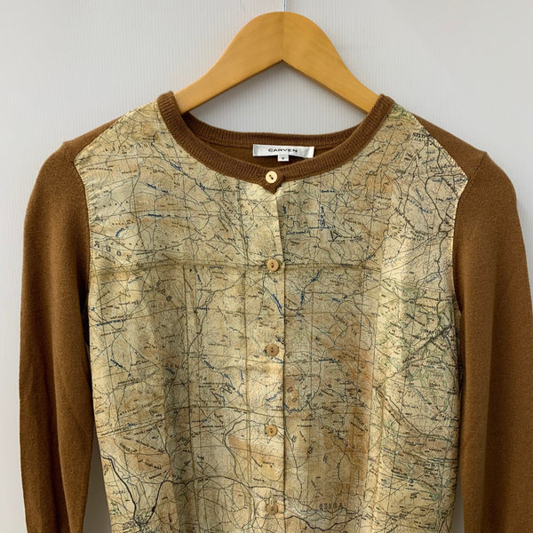 カルヴェン CARVEN セットアップ マップ柄 三陽商会 スーツ・セットアップ ブラウン Sサイズ 201LT-455