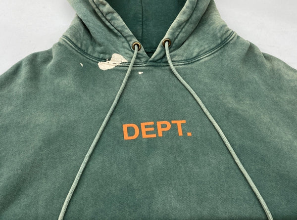ギャラリーデプト GALLERY DEPT CENTER LOGO PULL OVER HOODIE センター ロゴ プルオーバー フーディ パーカー 緑 パーカ ロゴ グリーン Lサイズ 104MT-1276