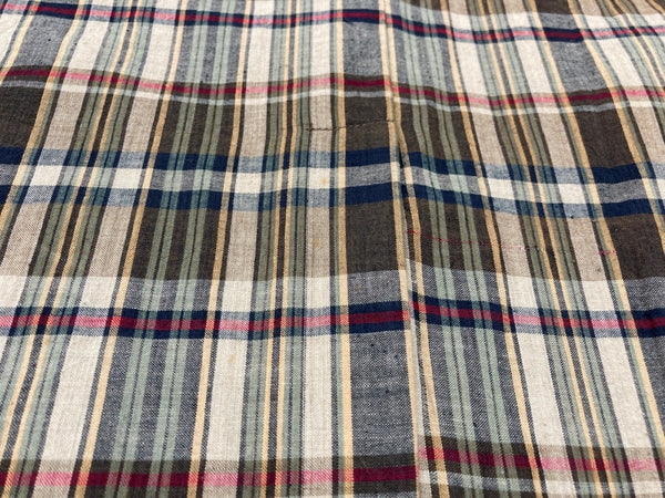 ダブルアールエル RRL 90s 90年代 三ツ星タグ 3B JACKET テーラード センターベント ヴィンテージ VINTAGE ラルフローレン RALPH LAUREN コットン USA製 マドラスチェック ブラウン系 BROWN 茶色 ジャケット マルチカラー Mサイズ 104MT-2033