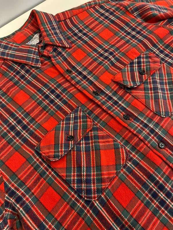 ファイブブラザー FIVE BROTHER 70s 80s ヴィンテージ チェックシャツ US古着 長袖シャツ レッド Lサイズ 101MT-3429