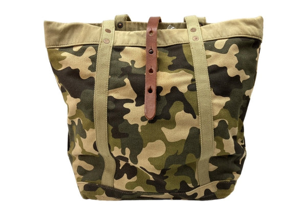 ダブルアールエル RRL TOTE BAG トート バッグ キャンバス カモ柄 迷彩 かばん 緑 バッグ メンズバッグ トートバッグ カモフラージュ・迷彩 カーキ 104B-87