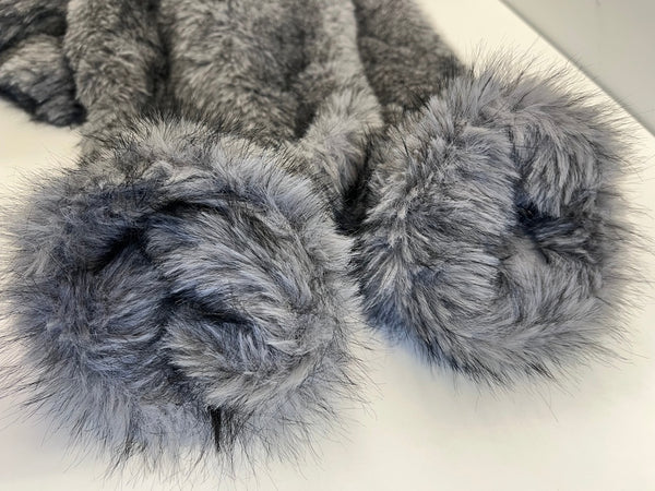 ミリアフィニティ Mili affinity フェイクファー ショート丈 ダブルジップジャケット ファージャケット ジャケット グレー フリーサイズ 101LT-219