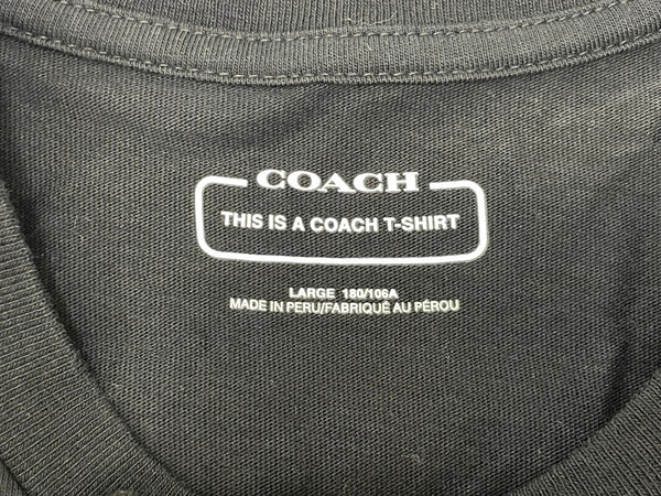 コーチ COACH クルーネック フロント ロゴ  エッセンシャル TEE C9693 Tシャツ ブラック L 601MT-44