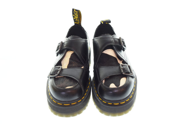 ドクターマーチン Dr.Martens ハラコ ダブル モンクストラップシューズ 黒  GV04V レディース靴 ブーツ その他 ブラック UK6 25cm 103S-1073
