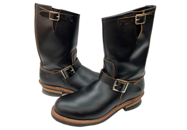 レッドウィング RED WING 11INCH ENGINEER BOOTS Stovepipe エンジニア ブーツ ストーブパイプ ロング 革靴 シューズ 黒 2966 メンズ靴 ブーツ エンジニア ブラック サイズ 9 1/2 D 104S-1058