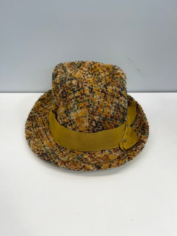 カシラ CA4LA ツイードハット マスタード AOK00777 帽子 レディース帽子 ハット ブラウン 101hat-184
