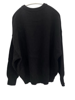 アミ AMI alexandre mattiussi アレクサンドルマテュッシ ハートロゴ クルーネック ニット セーター 黒 A20HK009.006 セーター ブラック Mサイズ 101MT-4248