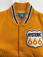 ヒステリックグラマー HYSTERIC GLAMOUR STADIUM JACKET スタジアム ジャケット スタジャン ワッペン アウター 黄 2AB-2930 ジャケット ロゴ イエロー Fサイズ 104MT-2124