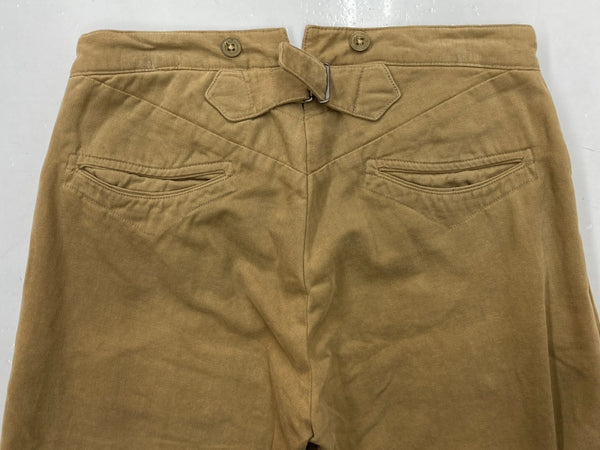 ダブルアールエル RRL WORK PANTS ワーク パンツ ボタンフライ シンチバック ズボン Ralph Lauren 茶 無地 ボトムスその他 ブラウン 30-34 104MB-235