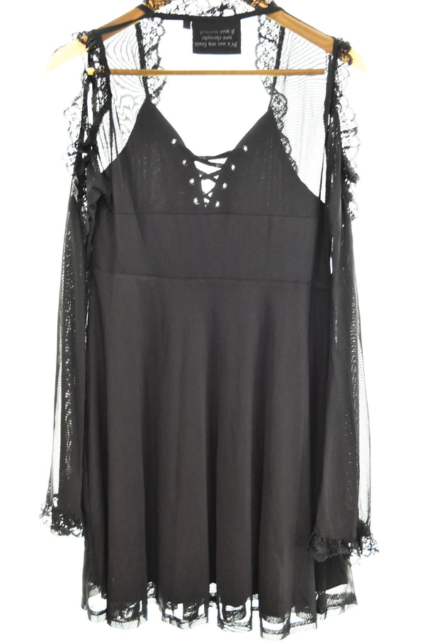 キルスター  KILLSTAR レース ゴシック ワンピース ゴスロリ 地雷  ワンピース ブラック Mサイズ 103LT-149