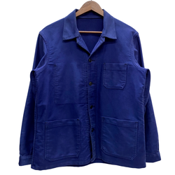 【曜日割引対象外】 ヴィンテージ vintage 70's 80's DUBURE & DEVERCHERE モールスキンジャケット ユーロ ジャケット ネイビー 201MT-4478 VB