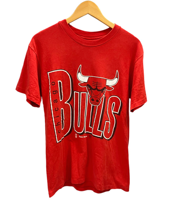 ヴィンテージ Vintage 90's 90s 90年代 Hanes NBA CHICAGO BULLS USA製 MADE IN USA 袖裾シングルステッチ Tシャツ プリント レッド Mサイズ 101MT-2418
