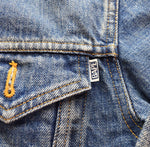 ア ベイシング エイプ A BATHING APE BAPE INDIGO ベイプ インディゴ DENIM JACKET INDIGO ウォッシュ 加工 デニム インディゴ  001LJ0251020X ジャケット ブルー Sサイズ 103MT-2946