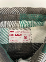 ビッグマック BIG MAC 70s～ Vintage ヴィンテージ コットン ネルシャツ チェックシャツ  緑系 長袖シャツ グリーン Sサイズ 101MT-4093