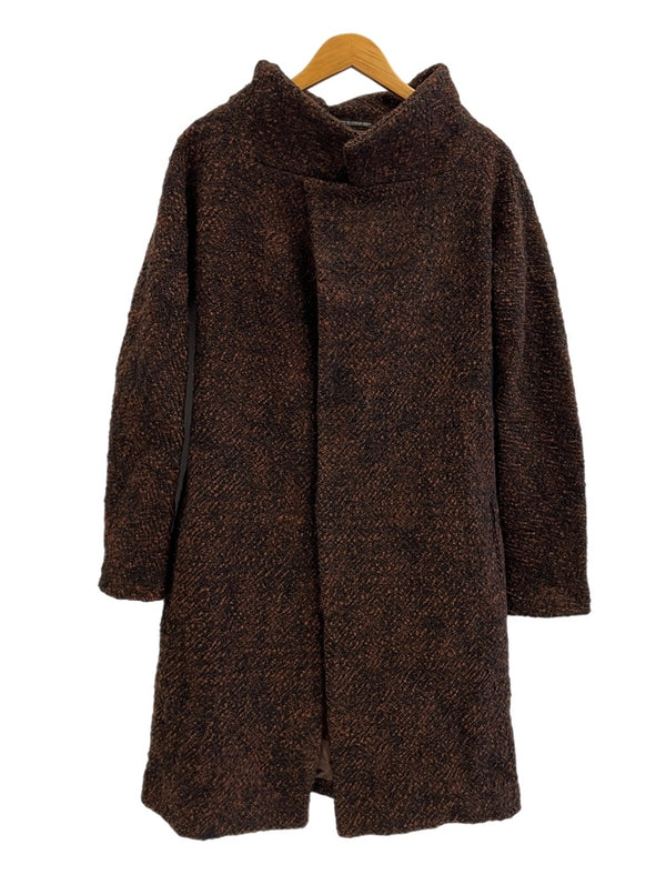 ワイズ Y's ウールコート ツイードコート  YS-J05-119 コート ブラウン サイズ3 101LT-204