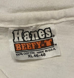 ヴィンテージ vintage 80's 80年代 Hanes MUSTACHE RIDES マスタッシュ 10セント  MADE IN USA アメリカ製 シングルステッチ Tシャツ ホワイト 101MT-4974