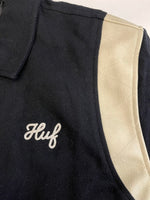 ハフ HUF SONG VARSITY JACKET ソング バーシティジャケット カレッジジャケット スタジャン 黒 白 刺繍 JK00439 ジャケット ブラック Mサイズ 101MT-5068