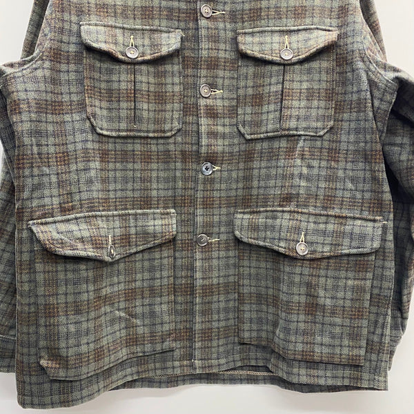 【曜日割引対象外】 ウールリッチ WOOLRICH 50's ウール チェックジャケット CPO Wool Jacket ジャケット グリーン 40サイズ 201MT-4278 VB