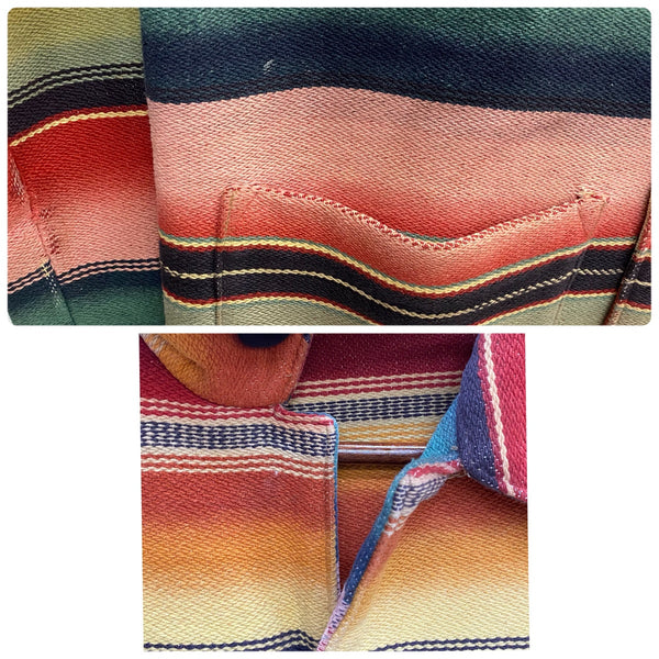 【曜日割引対象外】 ラルフローレン RALPH LAUREN 80's 90's ネイティブ柄 ラグジャケット 三角タグ USA製 ジャケット マルチカラー Sサイズ 201MT-4050 VB