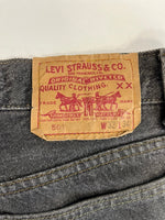 リーバイス Levi's 90’ß 90s 501先染め ブラックデニム ボタン裏532 USA製 アメリカ製 デニム ブラック W32×L34 101MB-624