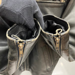 【曜日割引対象外】 ハーレーダビッドソン HARLEY-DAVIDSON USA製 SCREAMIN EAGLE レザージャケット シングルライダースジャケット インナー付き ジャケット ブラック 38サイズ 201MT-4532 VB