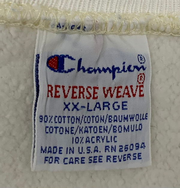 【曜日割引対象外】 チャンピオン Champion 90's REVERSE WEAVE USA製 NOTRE DAME カレッジロゴ スウェット ホワイト XXLサイズ 201MT-2890 VB