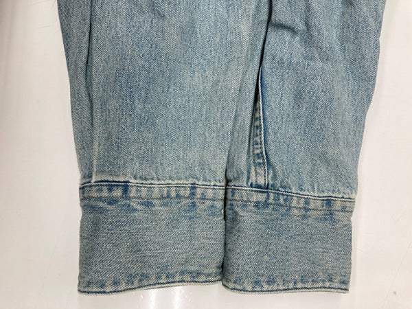 ダブルアールエル RRL 90s 三ツ星タグ DENIM SHIRT デニム ウエスタン メタルスナップボタン ヴィンテージ VINTAGE ラルフローレン RALPH LAUREN マレーシア製 ライトブルー 水色 長袖シャツ 無地 ブルー Mサイズ 104MT-1956