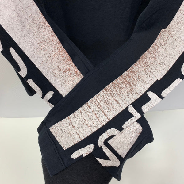 ルイ・ヴィトン LOUIS VUITTON 18SS コットン ロングTシャツ アームプリント イタリア製 RM181 FMB HEY79W ロンT ブラック XSサイズ 201MT-3562