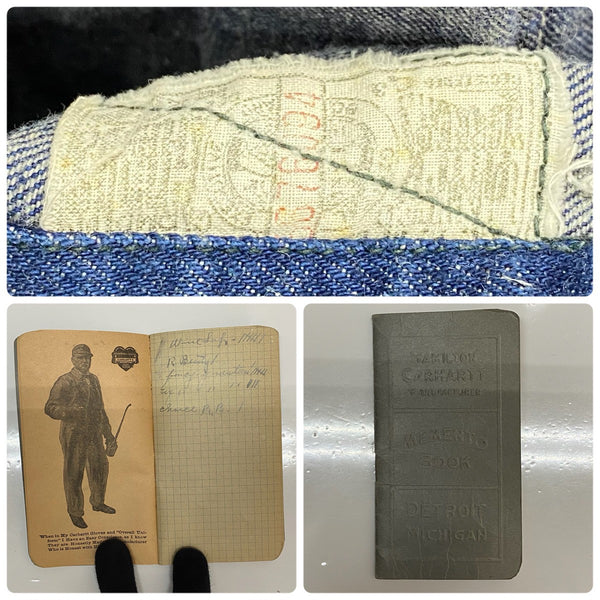 【曜日割引対象外】 カーハート Carhartt ~50's カナダ製 ハートタグ デニムカバーオール 手帳付き ジャケット ブルー 201MT-3466 VB