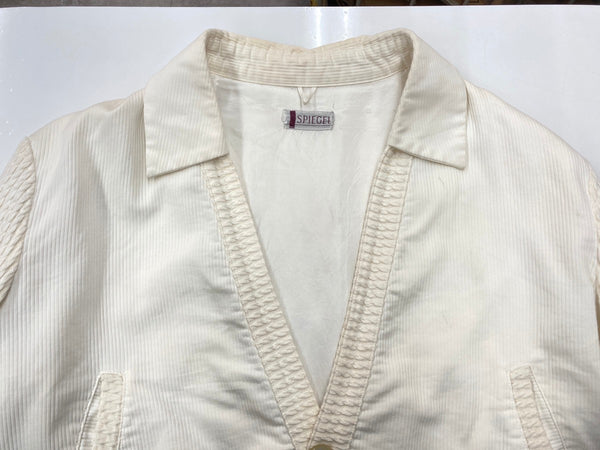 ヴィンテージ vintage 50s 50年代 SPIEGEL ロカビリー コットンピケ ケーブルニット スポーツジャケット 切替 白 ジャケット 無地 ホワイト 104MT-1927