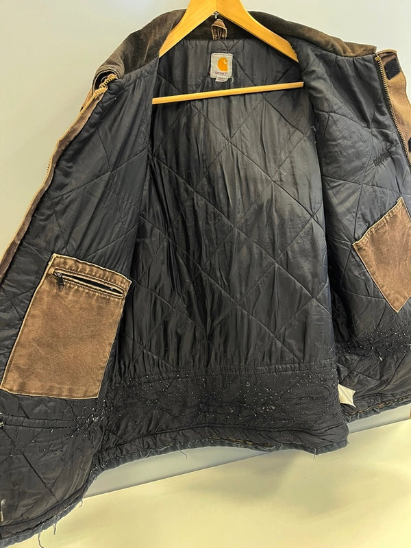 カーハート Carhartt FRライン フレームレジスタント トラディショナルコート ダックワークジャケット 茶 ボロ C26 DKB 2XL ジャケット ブラウン 3Lサイズ 101MT-4679