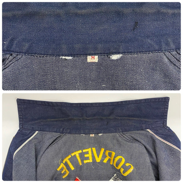 【曜日割引対象外】 ヴィンテージ vintage 60's 70's CORVETTE 刺繍 ジャケット ブルー Mサイズ 201MT-4190 VB