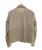 トーキング アバウト ジ アブストラクション TALKING ABOUT THE ABSTRACTION 転写 Wool Jacket ウール ジャケット 3rd TYPE チェック リバーシブル 2 ジャケット ブルー 103MT-2335