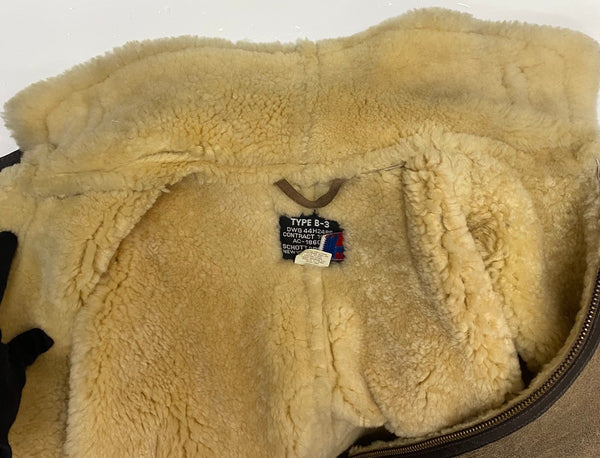 【曜日割引対象外】 ショット SCHOTT 80's B-3 ムートン フライトジャケット ジャケット ブラウン 38サイズ 201MT-4120 VB