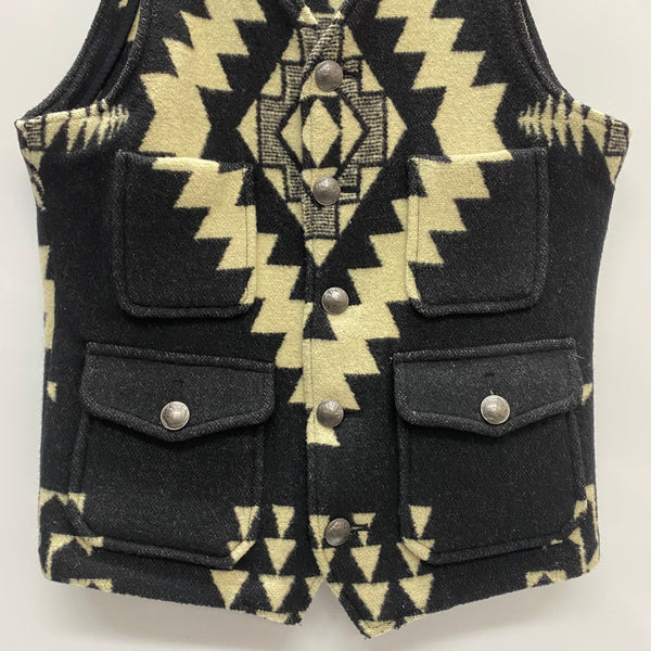 【曜日割引対象外】 ジェラード JELADO セーラムベスト Salem Vest ウール チマヨ柄 ベスト ブラック Mサイズ 201MT-4554 VB