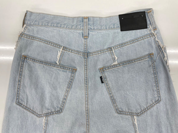 ジエダ Jieda USED LOOSE FIT JEANS ユーズド ルーズ フィット ジーンズ ジップフライ ワイド 青 ロゴ Jie-22S-PT01-A デニム ブルー サイズ 1 104MB-285