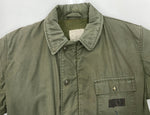 ミリタリー Military 80s 80年代 A-2 デッキジャケット US NAVY アメリカ軍 ステンシル フェード カーキ 緑 ジャケット グリーン Lサイズ 104MT-1987