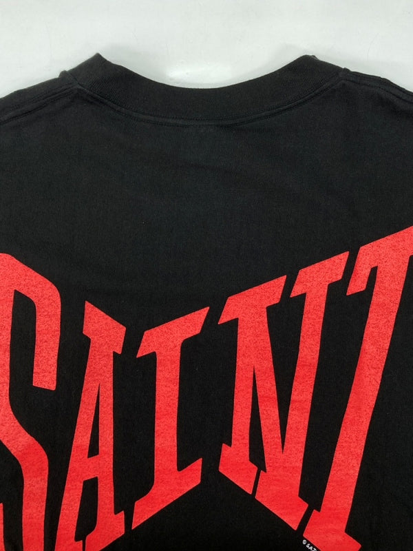 セントマイケル SAINT MICHAEL 21SS S/S TEE LOGO ロゴ Tシャツ チェーン刺繍 半袖 黒 SM-S21-0001-007 Tシャツ ロゴ ブラック Mサイズ 104MT-2005
