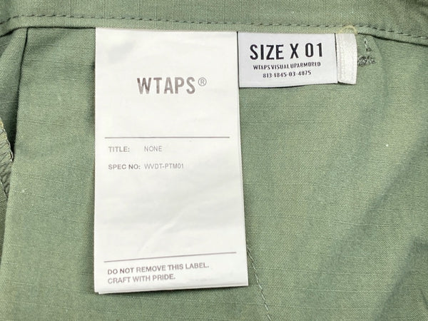ダブルタップス WTAPS TROUSERS NYCO RIPSTOP リップストップ カーゴ トラウザー パンツ 緑 無地 WVDT-PTM01 カーゴパンツ カーキ 1 104MB-112