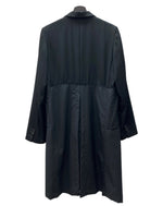 コムデギャルソン COMME des GARCONS BLACK LONG COAT ロング コート ドッキング ボタン チェスター アウター ジャケット 黒 1E-J009 ジャケット 無地 ブラック Mサイズ 104MT-1551
