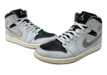 ナイキ NIKE 16年製 AIR JORDAN 1 MID PURE PLATINUM エア ジョーダン ミッド ピュア プラチナム AJ1 シューズ 灰 黒 銀 554724-032 メンズ靴 スニーカー グレー 29cm 104S-827