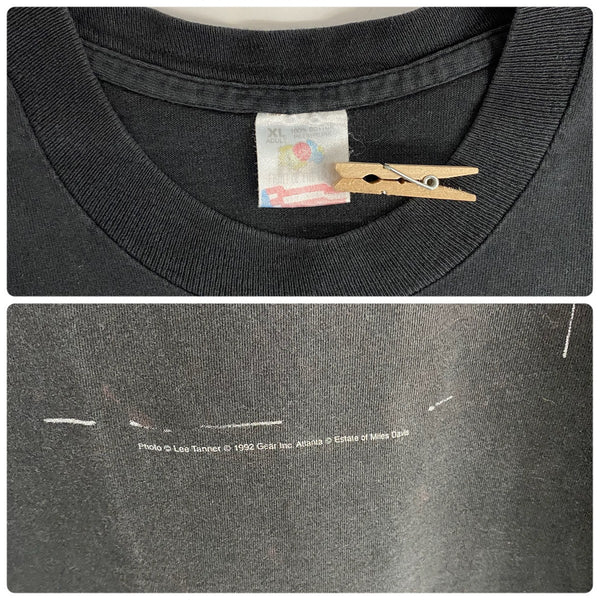 【曜日割引対象外】 ヴィンテージ vintage 90's MILES DAVIS マイルスデイヴィス FRUIT OF THE LOOM USA製 Tシャツ ブラック XLサイズ 201MT-4076 VB